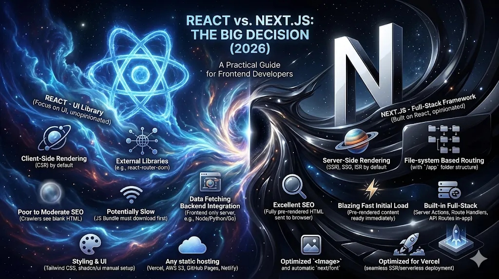 React vs. Next.js in 2026